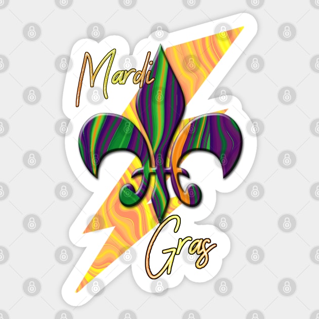 Mardi Gras Tubular Sticker by RoxanneG